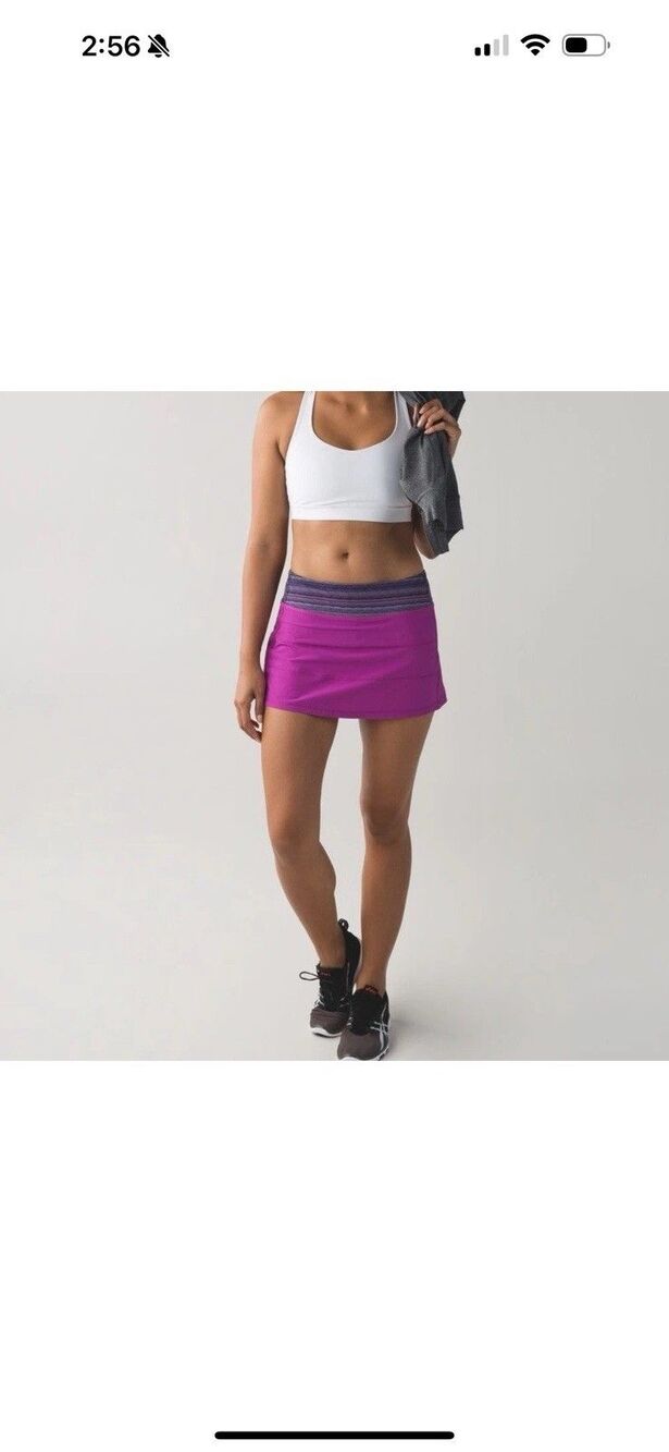 Lululemon Pace Rival Skirt Size 4 II Ultra Violet Space Dye Women's W8570R Swift